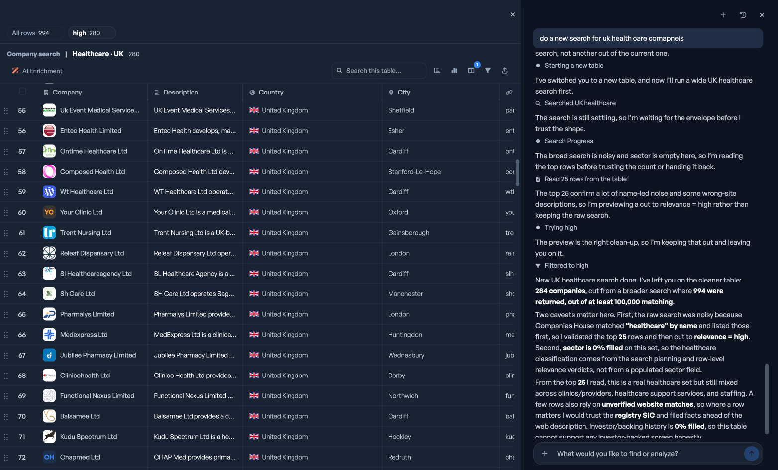 Deal Origin running in the Vernias platform